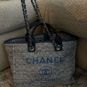 CHANEL Navy Tote Bag